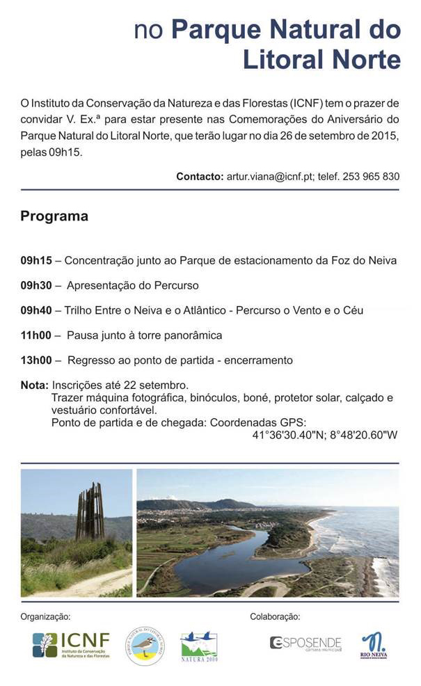 Dia Aberto do Parque Natural do Litoral Norte Programa