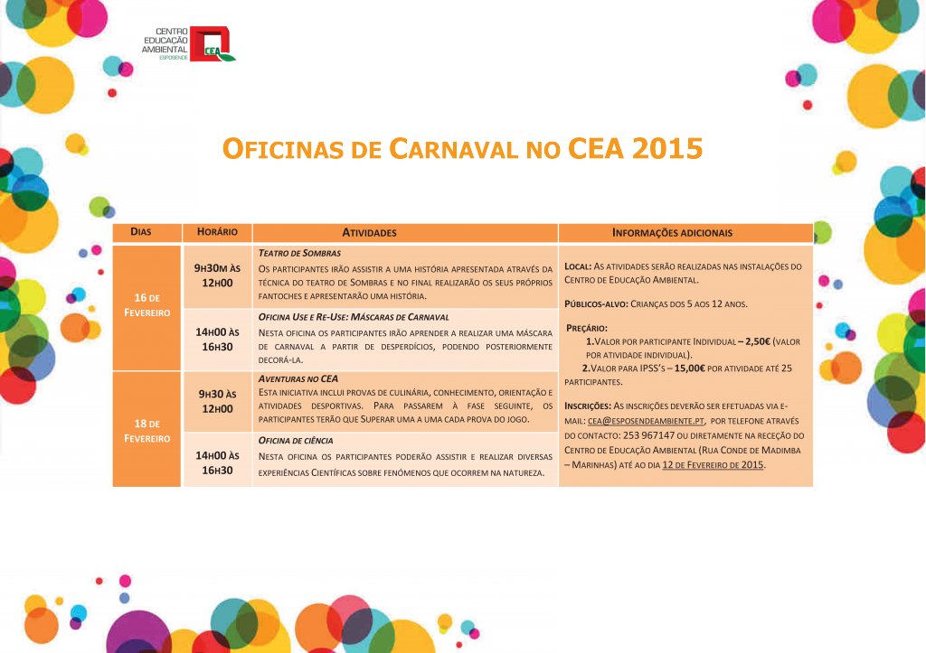 Oficinas de Carnaval no CEA 2015 3 OficinasdeCarnaval2015 CEA