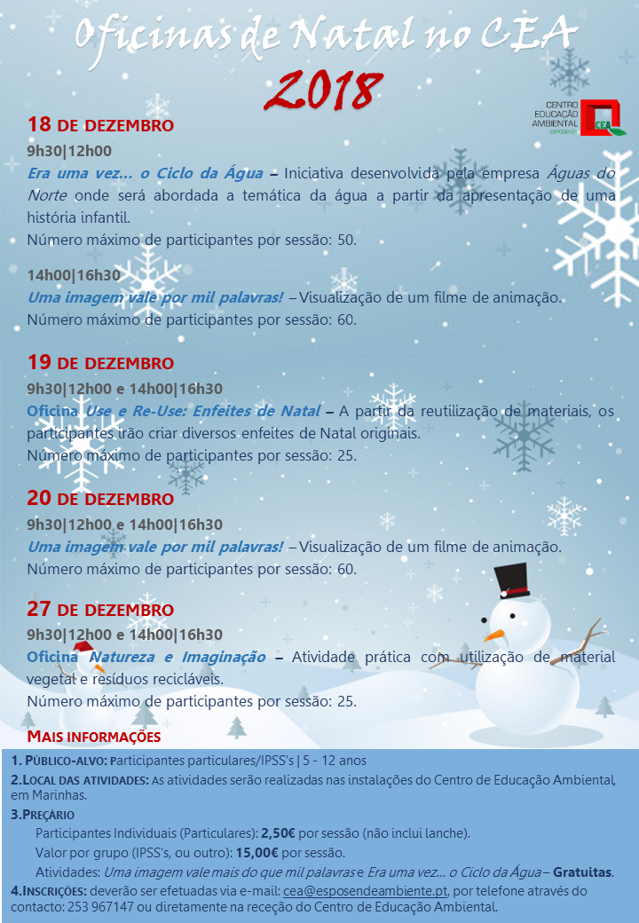 Oficinas Ferias Natal