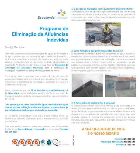 Programa de Eliminação de Afluências Indevidas 3 programa afluencias